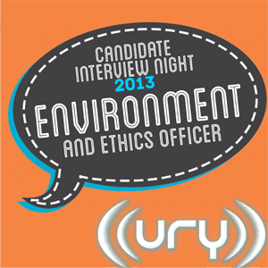 Candidate Interview Night 2013: Environment and Ethics Officer - Nick Devlin and Jamie Elliott Logo