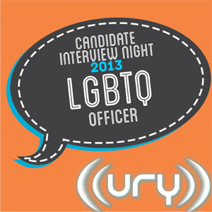 Candidate Interview Night 2013: LGBTQ Officer - Madeline Boden and Conor Roche Logo