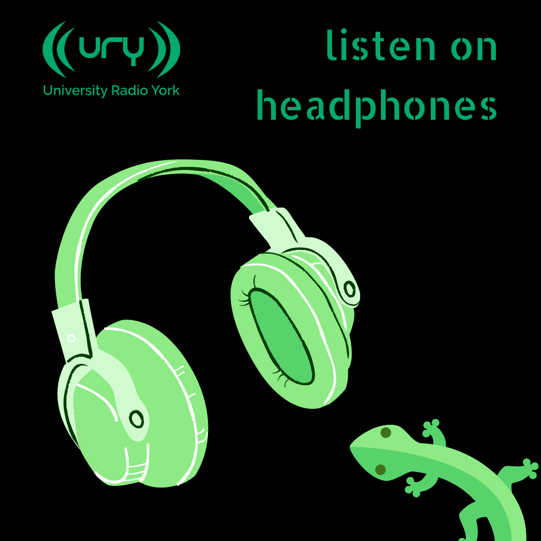 Listen On Headphones logo.