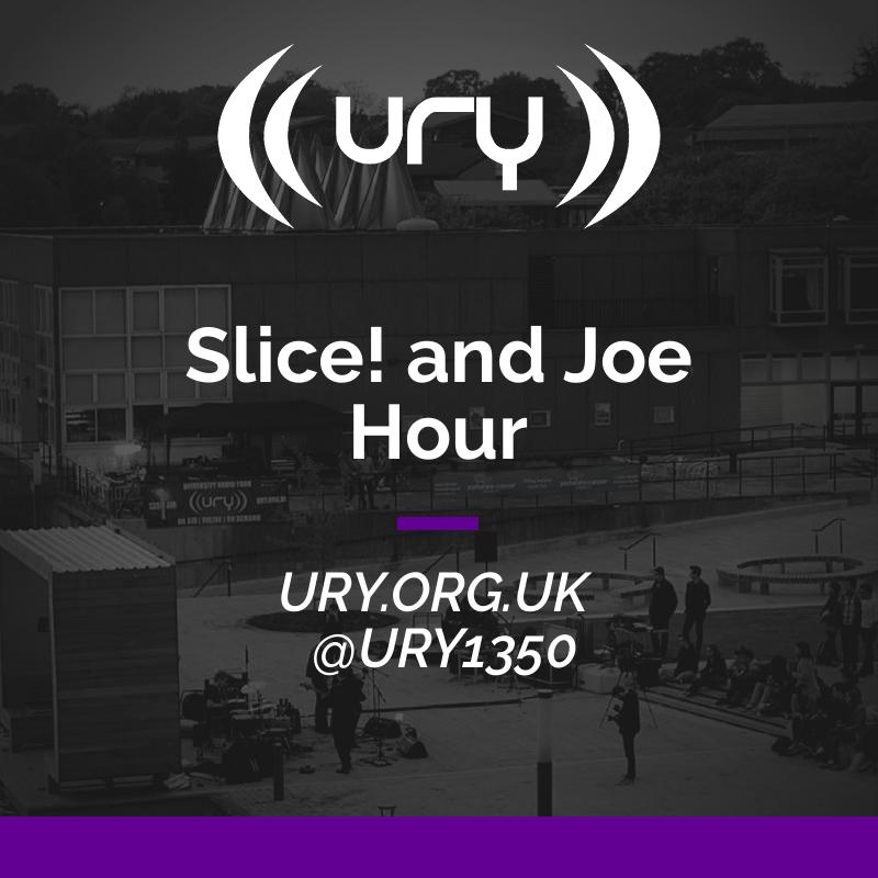 Slice! and Joe Hour logo.