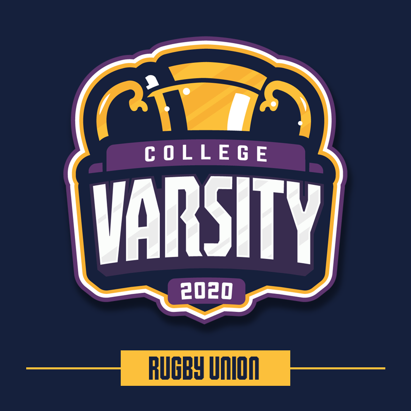 College Varsity 2020: Rugby Union logo.