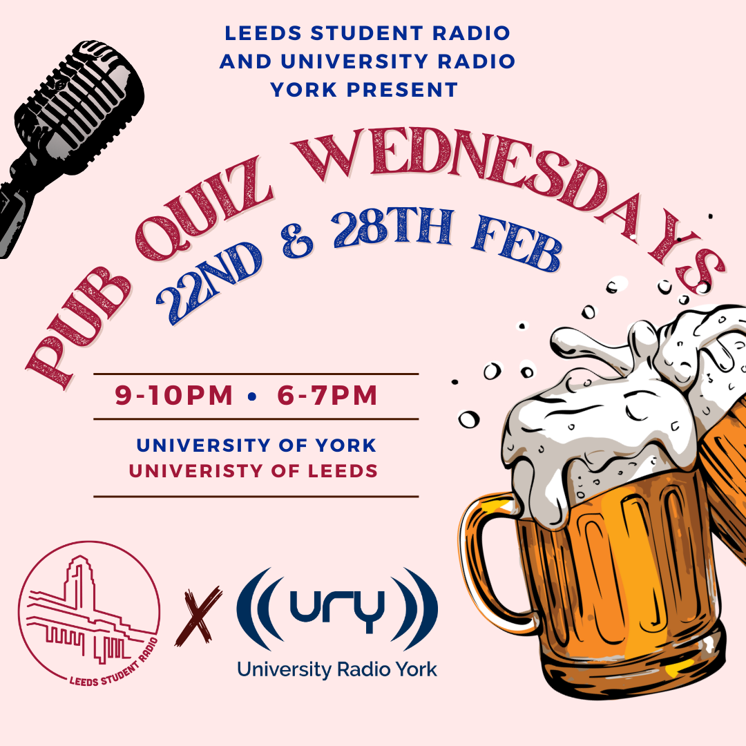 URY and LSR Present: a Pub Quiz Logo