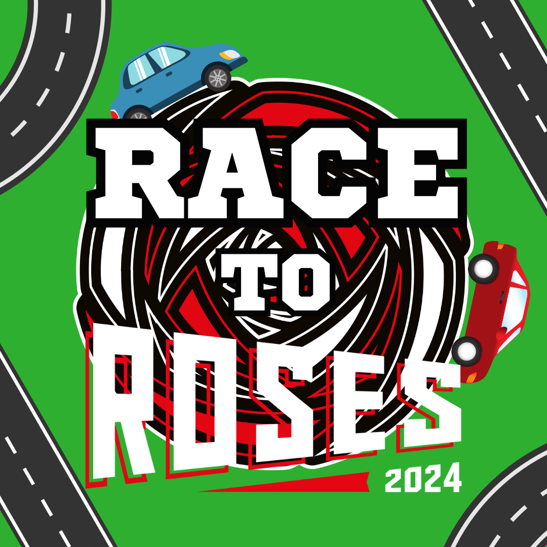 Race to Roses logo.
