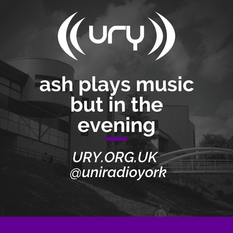 ash plays music but in the evening logo.