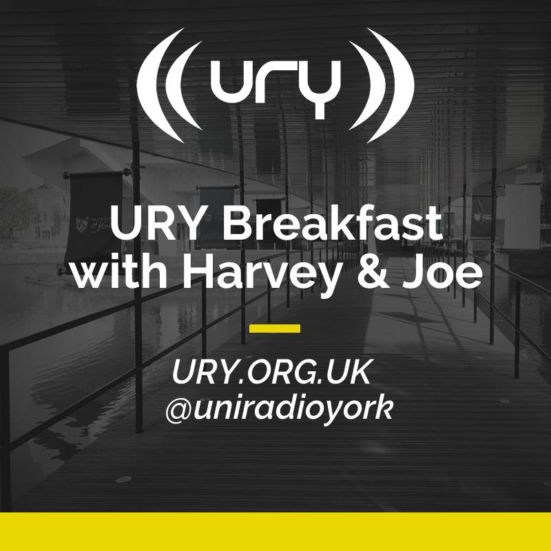 URY Breakfast with Harvey & Joe logo.