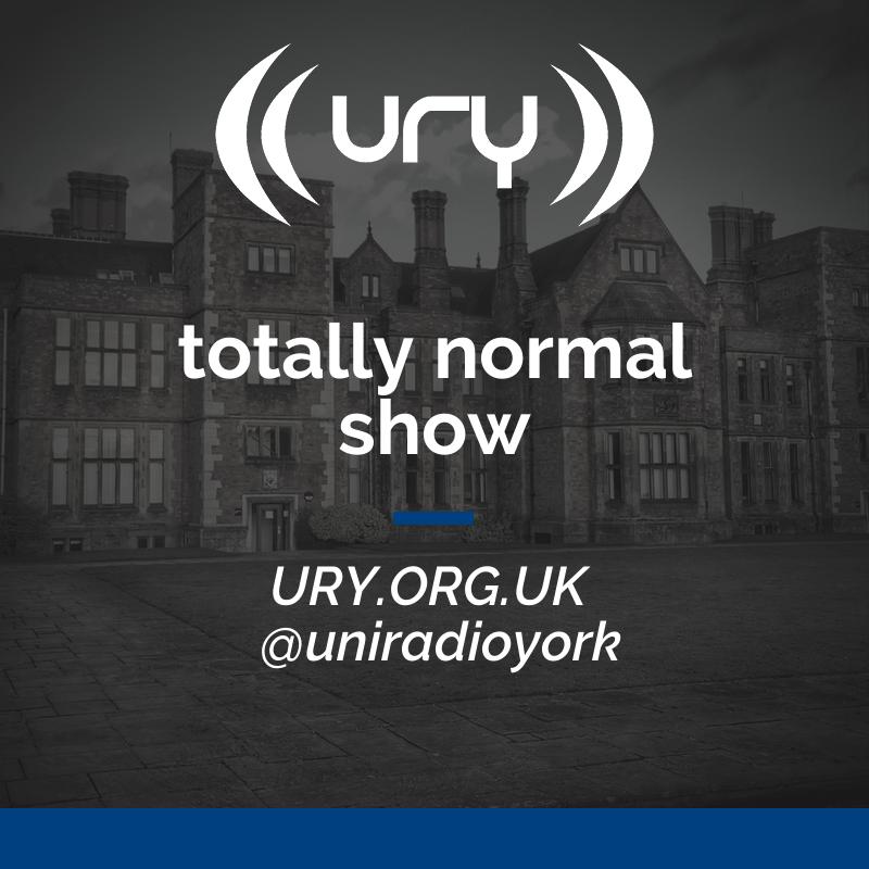 totally normal show logo.