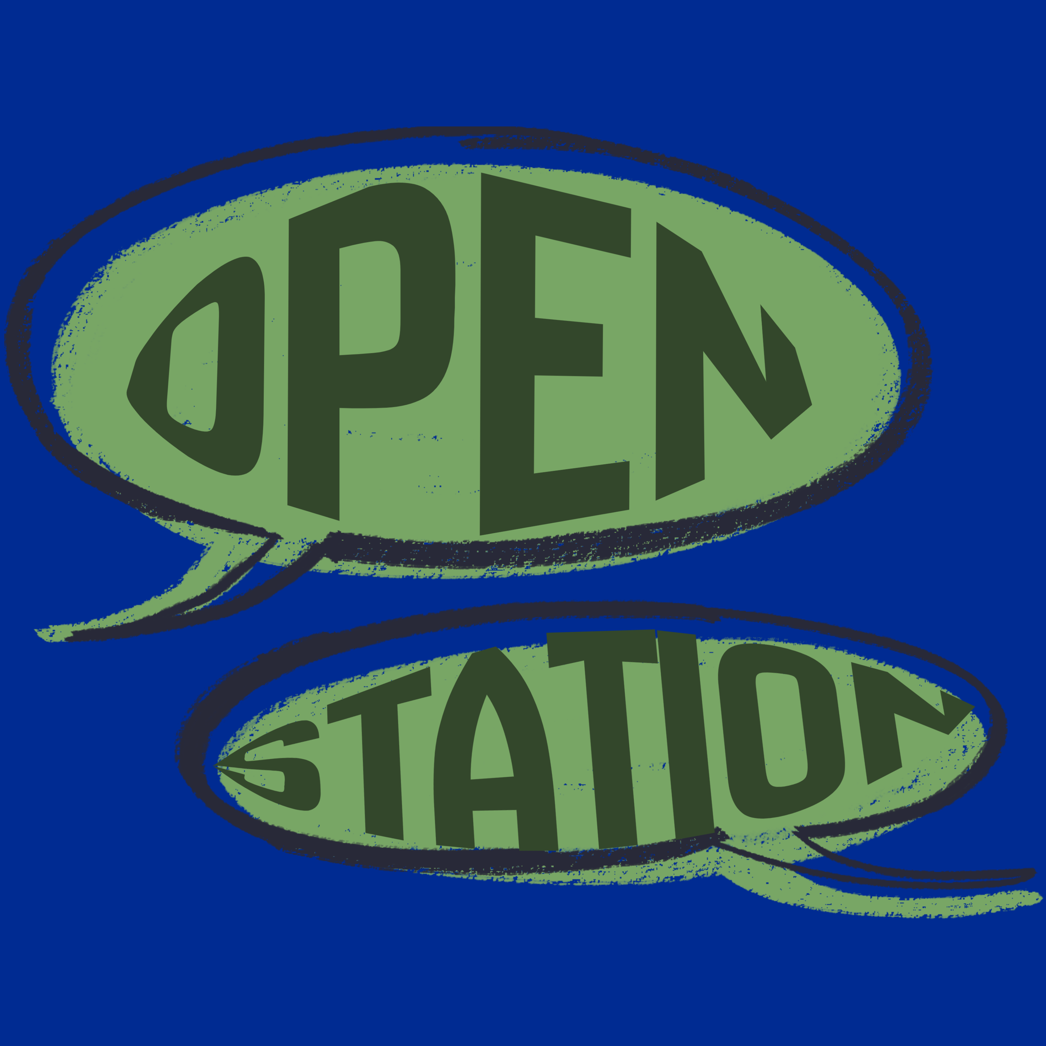 OPEN STATION: Who Raised You? x Getting Thru It logo.