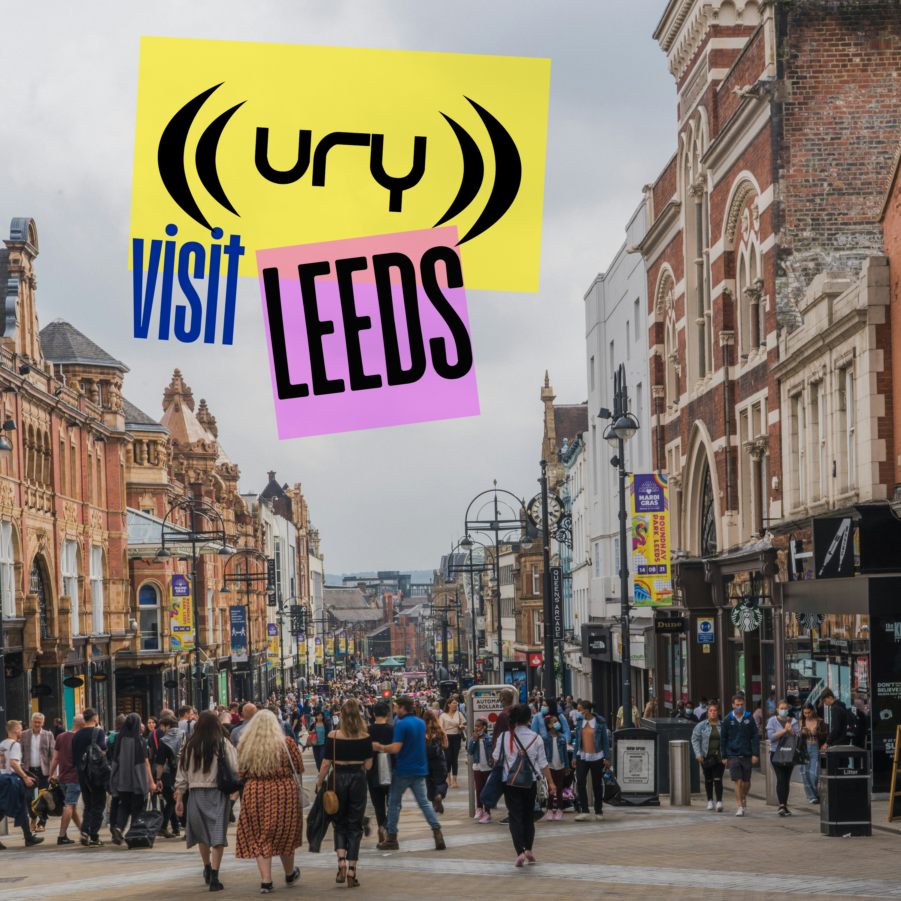 URY visit Leeds logo.
