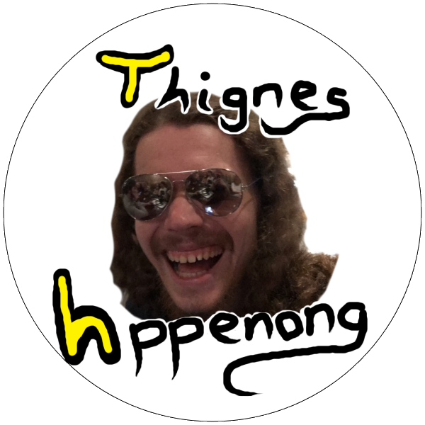 Tbignes hppenong st niy in a stuf logo.