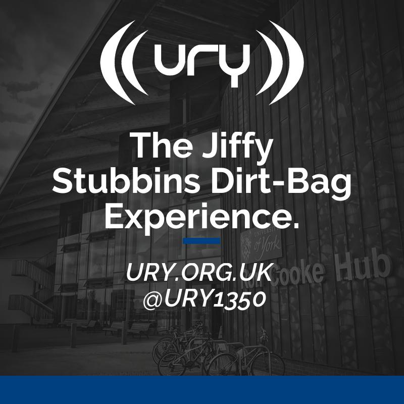 The Jiffy Stubbins Dirt-Bag Experience.  logo.