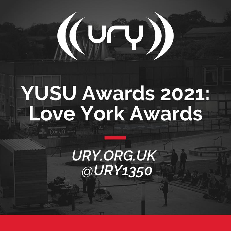 YUSU Awards 2021: Love York Awards logo.