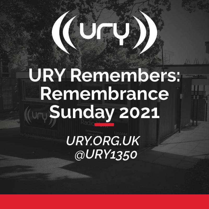 URY Remembers: Remembrance Sunday 2021 Logo