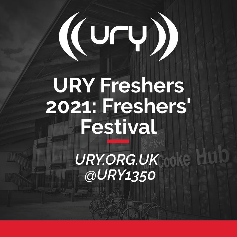 URY Freshers 2021: Freshers' Festival logo.