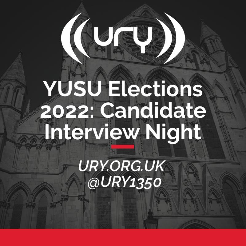 YUSU Elections 2022: Candidate Interview Night logo.